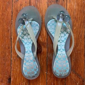 Coach Clear Blue Jelly Madlena Sandals Size 6.5